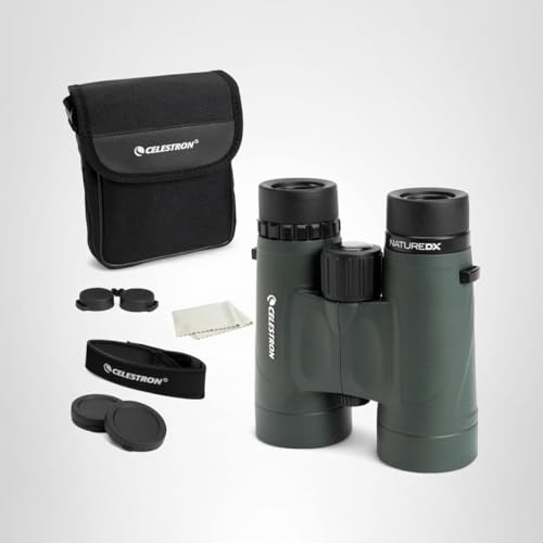 Celestron - Nature DX 8x42 Binoculars – Ideal for Birding and Outdoors – 42mm Objective Lenses – Wide 7.4° Field of View – BaK-4 Prisms – Fully Multi-Coated – Waterproof and Fogproof