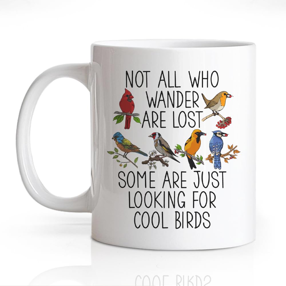 Gkodw Some Are Looking For Really Cool Birds Funny 11oz Double-Sided Ceramic Mug, Birding Coffee Mug for Men Women, Birder Gifts for Ornithologist, Birthday Gifts for Bird Enthusiast Bird Nerd