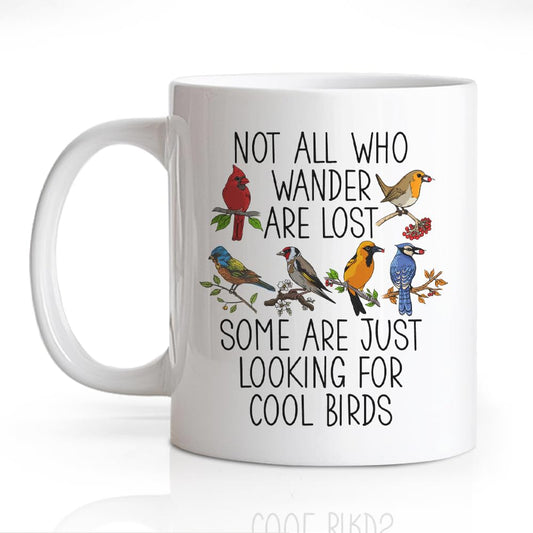 Gkodw Some Are Looking For Really Cool Birds Funny 11oz Double-Sided Ceramic Mug, Birding Coffee Mug for Men Women, Birder Gifts for Ornithologist, Birthday Gifts for Bird Enthusiast Bird Nerd