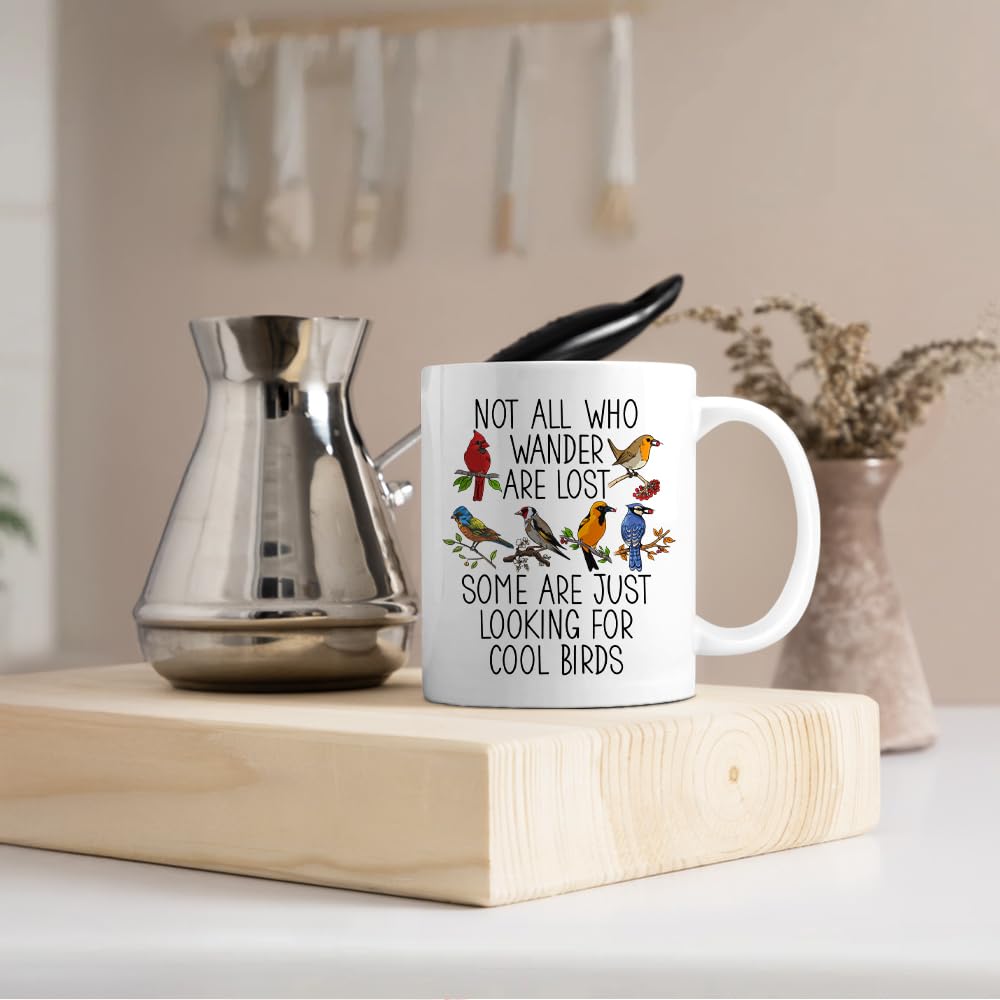 Gkodw Some Are Looking For Really Cool Birds Funny 11oz Double-Sided Ceramic Mug, Birding Coffee Mug for Men Women, Birder Gifts for Ornithologist, Birthday Gifts for Bird Enthusiast Bird Nerd