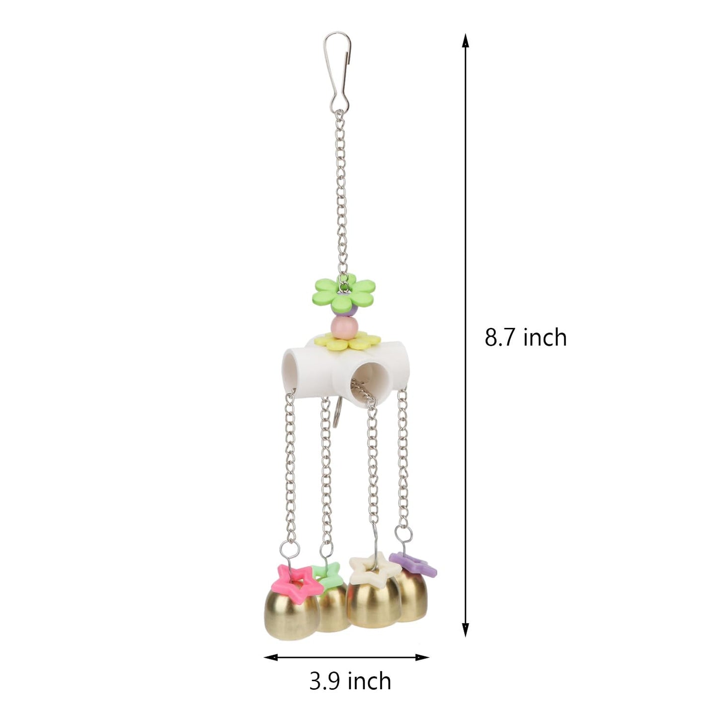 Bird Parrot Bells Toy with Sweet Sound for Budgie Parakeet Cockatiel Conure African Grey Lovebird