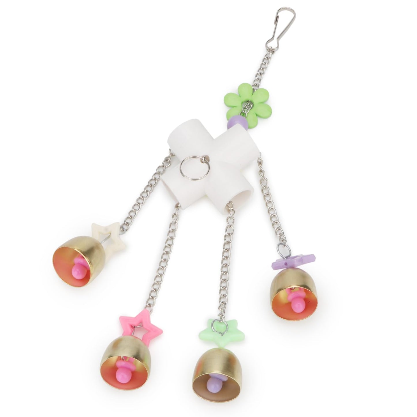 Bird Parrot Bells Toy with Sweet Sound for Budgie Parakeet Cockatiel Conure African Grey Lovebird