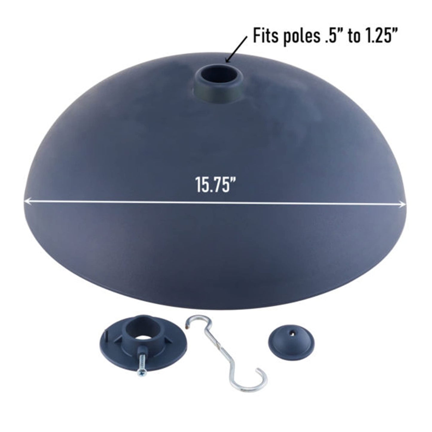North States - Two-Way Squirrel Baffle: Squirrel Guard for Bird Feeders; Protects Hanging or Pole Mounted Birdfeeders - Gray