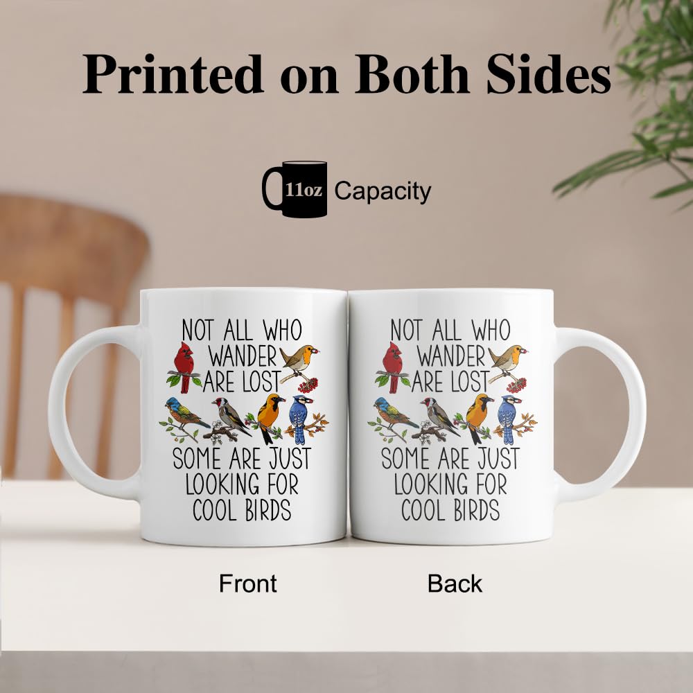 Gkodw Some Are Looking For Really Cool Birds Funny 11oz Double-Sided Ceramic Mug, Birding Coffee Mug for Men Women, Birder Gifts for Ornithologist, Birthday Gifts for Bird Enthusiast Bird Nerd