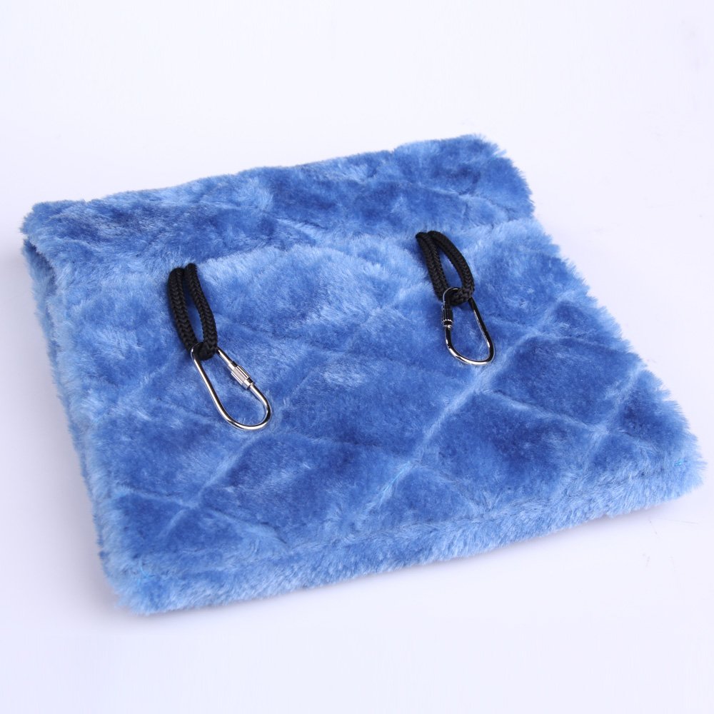 Vktech® Plush Snuggle Bird Hammock Hanging Snuggle Cave Happy Hut Bird Parrot Hideaway Size M (23.5 * 22cm) (Blue)