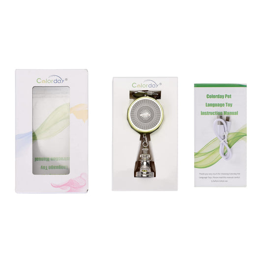 Colorday Bird Toys Parrot Talking Coach & Interactive Voice Bell for Parakeet, African Grey, Amazon Parrots, Quaker, Cockatiel, Conure (Green)