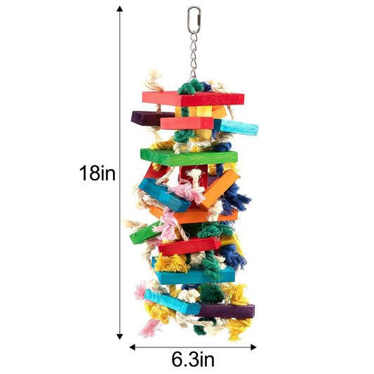 Extra Large Bird Parrot Toys for Macaws, African Grey, Amazon Parrots Bird Gifts