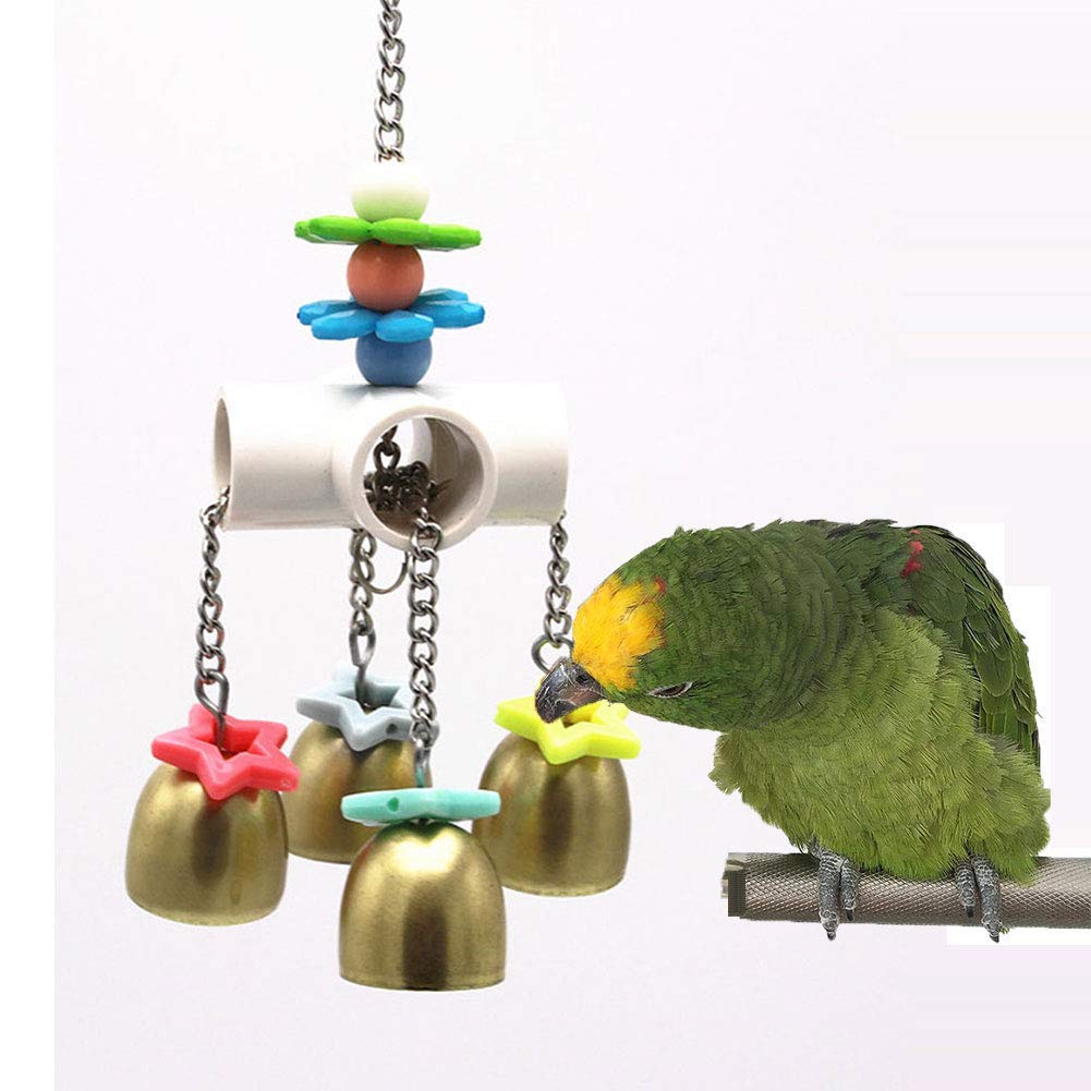 Bird Parrot Bells Toy with Sweet Sound for Budgie Parakeet Cockatiel Conure African Grey Lovebird