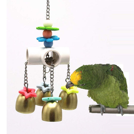 Bird Parrot Bells Toy with Sweet Sound for Budgie Parakeet Cockatiel Conure African Grey Lovebird