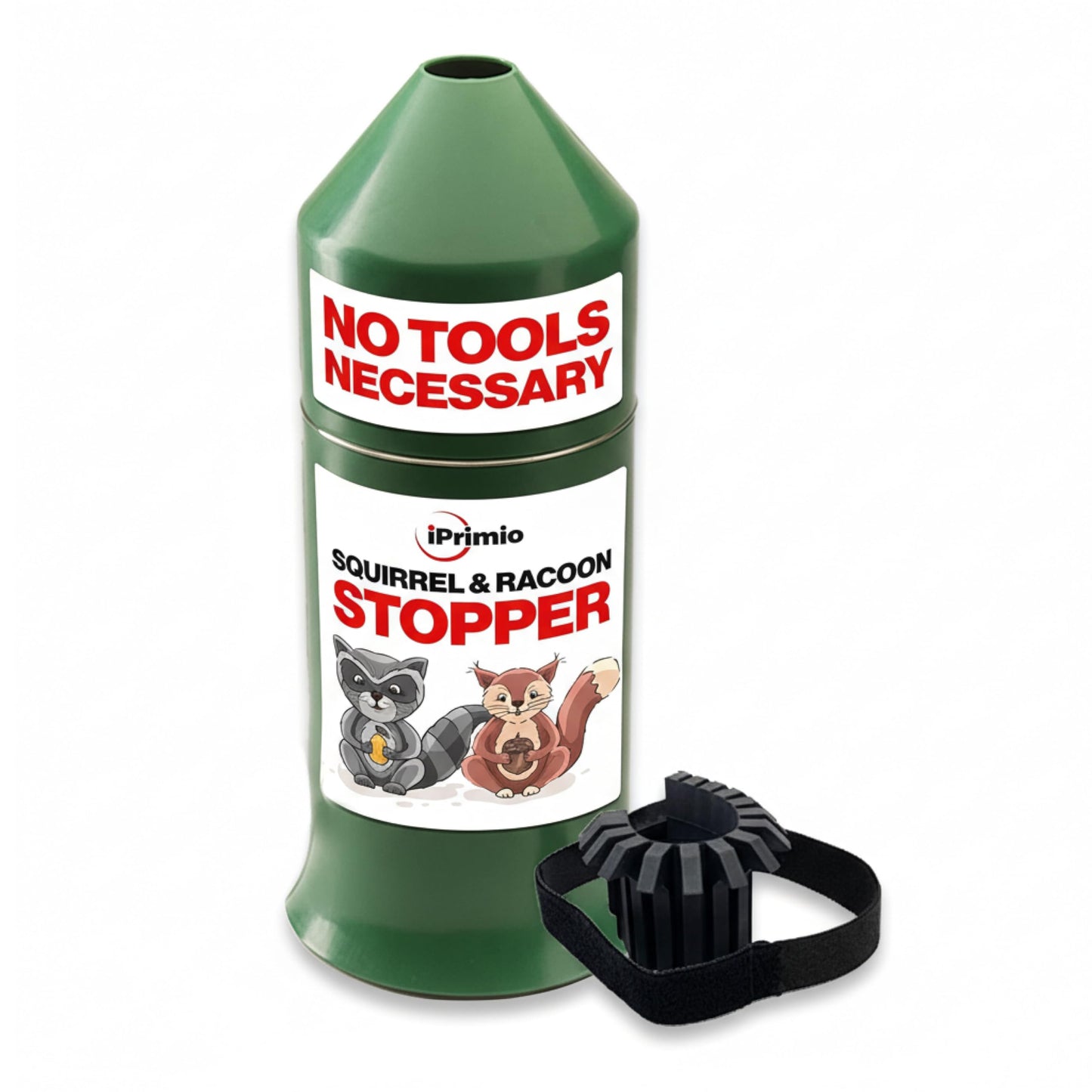 iPrimio 18" Squirrel Baffle - Easy Install Pole Wrap Around Baffle: Protect Hanging Bird Feeders, Squirrel Baffles for Feeders, No Tool Install, Durable Weather Resistant, for Bird Feeder Poles