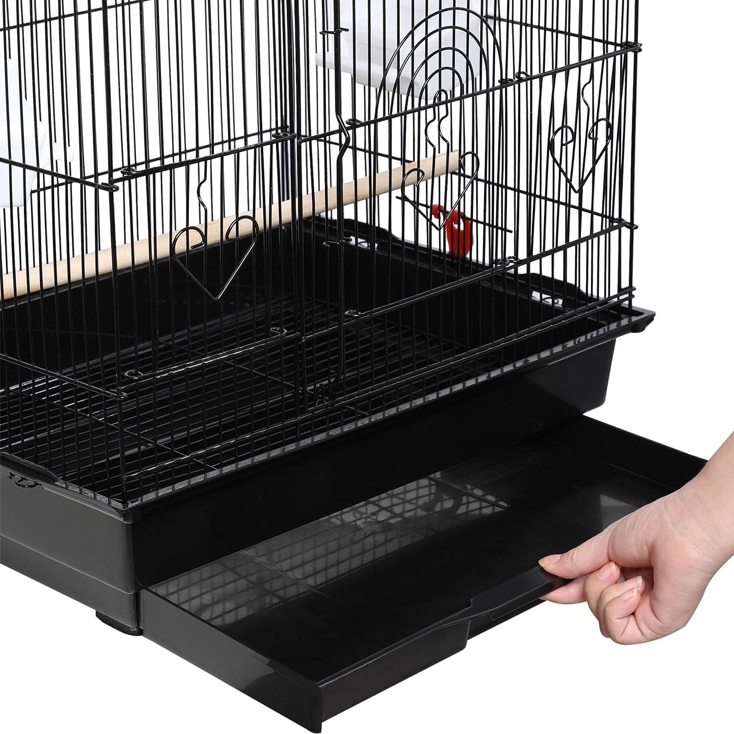 Yaheetech 41-inch Open Top Medium Bird Cages for Parakeets Finches Canaries Lovebirds Small Quaker Parrots Cockatiels Budgie Green Cheek Conure Travel Pet Flight Birdcage