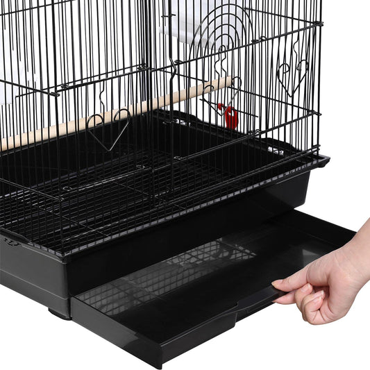 Yaheetech 41-inch Open Top Medium Bird Cages for Parakeets Finches Canaries Lovebirds Small Quaker Parrots Cockatiels Budgie Green Cheek Conure Travel Pet Flight Birdcage