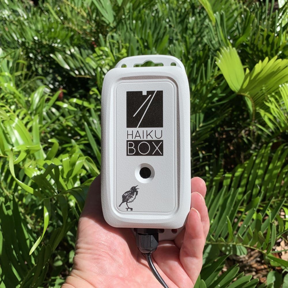 Haikubox Birdsong Identifier: Better than a camera, 24/7 backyard bird sound ID. Hawks, owls, hummingbirds, warblers, orioles, nuthatches & woodpeckers. Boost your birdwatching and birding-by-ear