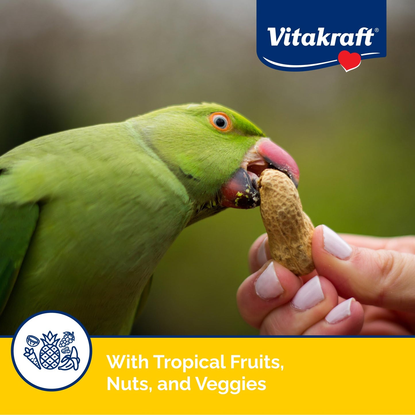 Vitakraft Fresh Super Fruit Cocktail - Tropical Parrot Fruit Blend - Parrot and Parakeet Treats 1.25 Pound (Pack of 1)