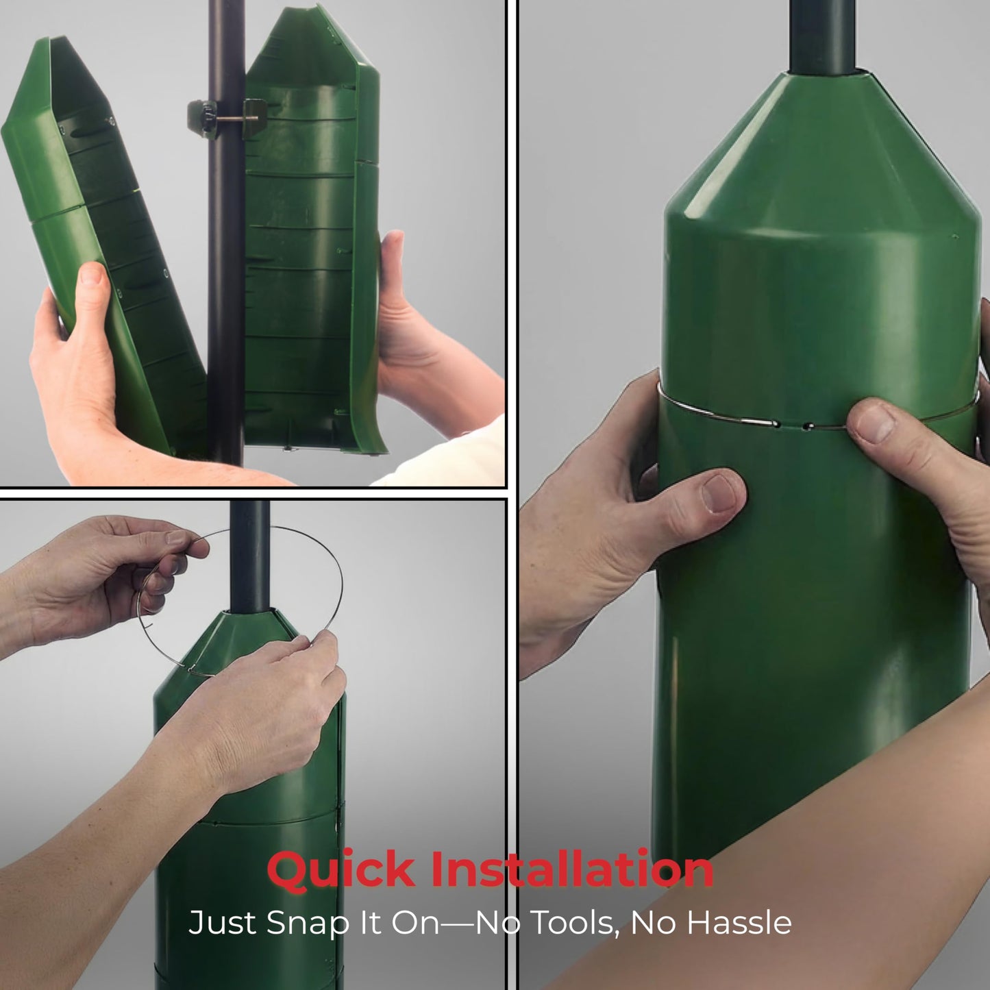 iPrimio 18" Squirrel Baffle - Easy Install Pole Wrap Around Baffle: Protect Hanging Bird Feeders, Squirrel Baffles for Feeders, No Tool Install, Durable Weather Resistant, for Bird Feeder Poles