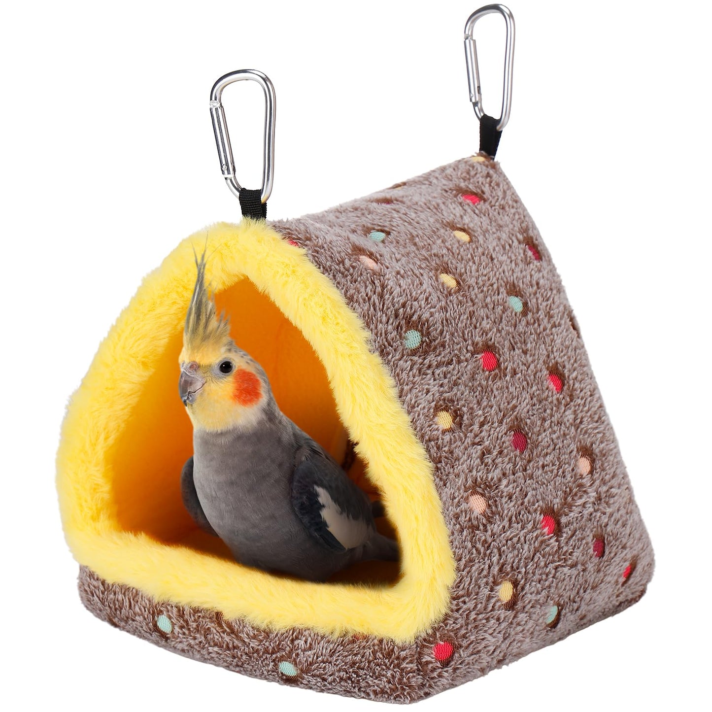 Medium Winter Warm Bird Nest for Cage - Comfortable Bird Bed with Support Board, Hanging Hammock Shed Hideaway Hut Gift for Macaws African Grey Amazon Parrots