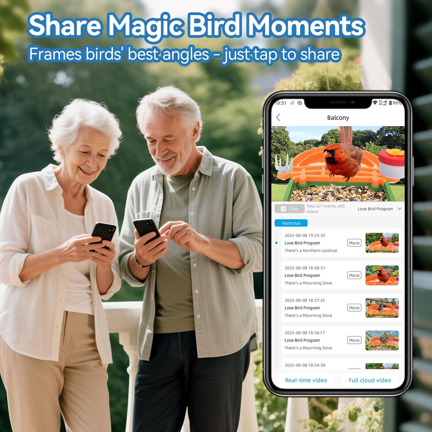 Smart AI Bird Feeder with Camera,2.5K HD Live View,Solar Powered,Instant Birds Species Recognition,Real Time Alerts,Wireless Birdhouse with Night Vision,Ideal Gift,Green