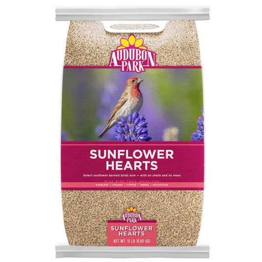 Audubon Park Sunflower Hearts Wild Bird Seed for Outside Feeders, 15-lb. Bag