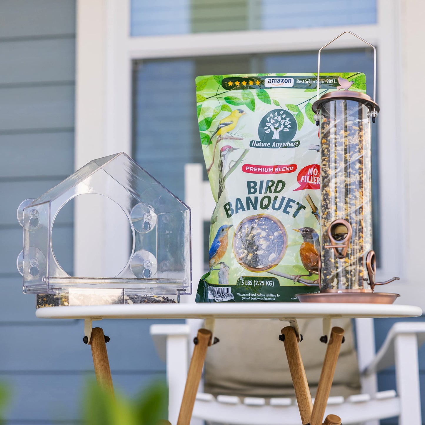 Nature Anywhere Wild Bird Seed for Outside Feeders - No Fillers - Made in USA - Wild Bird Food