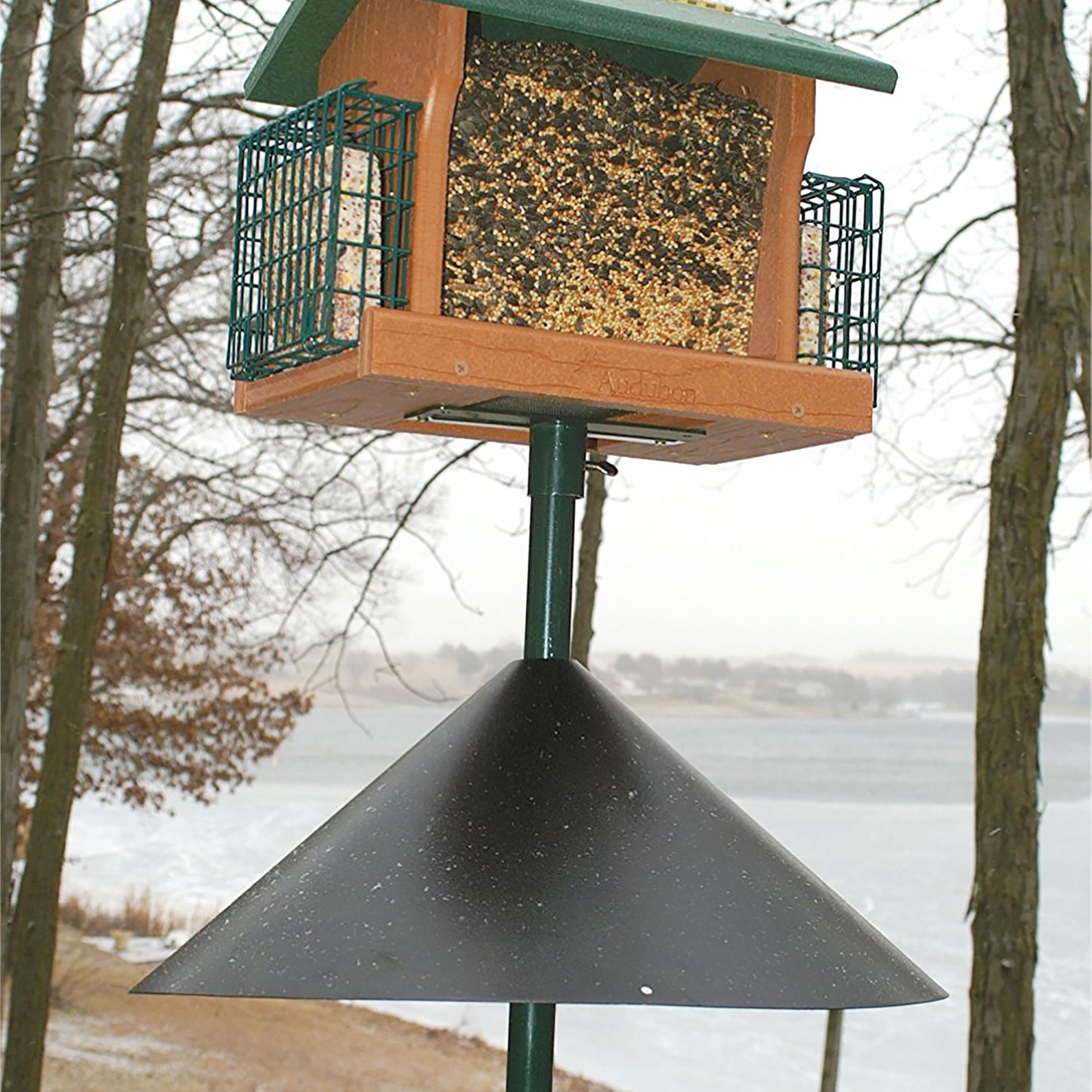 Woodlink NABAF18 Audubon Wrap Around Squirrel Baffle, 18-Inch - Black