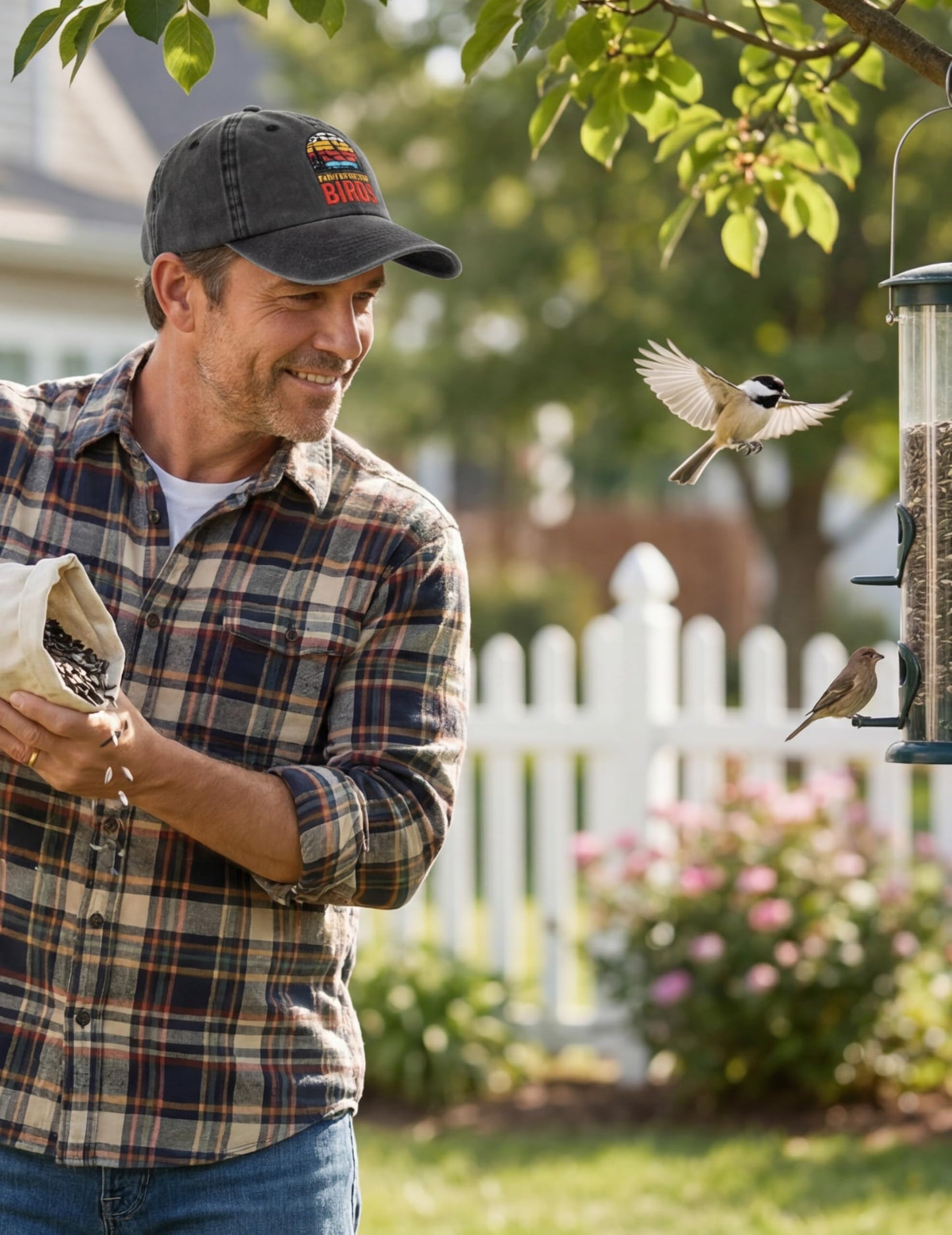InnoBeta Bird Watching Gifts, Bird Watcher Gifts, Birds Watchers Hat, Vintage Adjustable Embroidered Washed Cotton Hat, Easily Distracted by Birds
