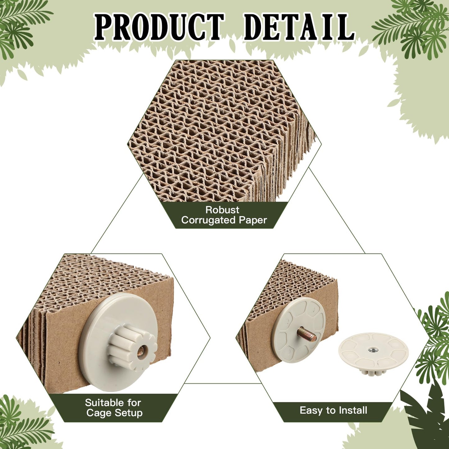 Skyygemm 2 Pieces Bird Chew Toy Parrot Cage Perch Cardboard Platform Bird Paw Grinding Stand Parrot Cage Playground for Macaws, Small Parakeets, Conures, Budgies, Finches Conure Cockatiel (Small)