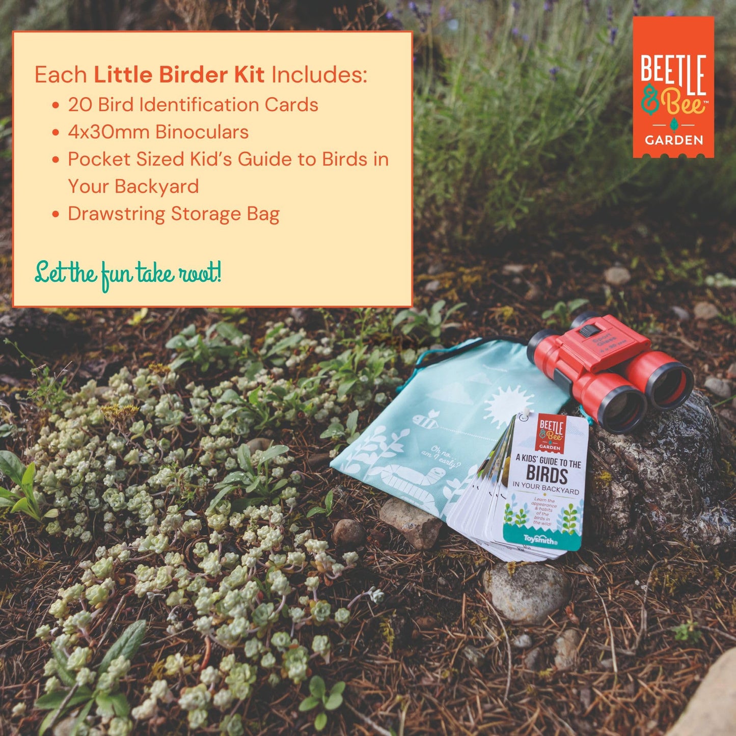 Beetle & Bee, Little Birder Set, Kids Backyard Bird Watching Set, FSC Certified, for Boys & Girls Age 5+