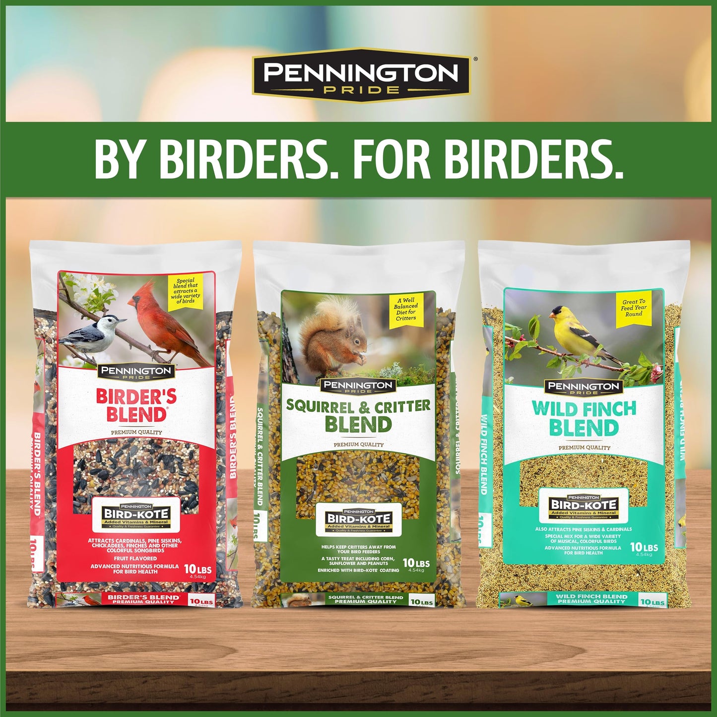 Pennington Pride Squirrel & Critter Blend With Corn, Sunflower Seeds and Peanuts, Helps Keep Critters Away From Bird Feeders, 10-lb. Bag